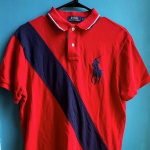 Polo Ralph Lauren navy and red medium polo